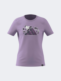 Adidas Climacool Animal Graphic Kids-Girls Sportswear T-Shirt Purple