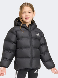 Adidas Synthetic Down Little Sportswear Jacket Black/Reflective Silver