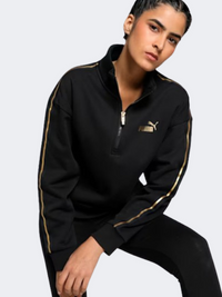 Puma Essential Tape Minimal Women Lifestyle Sweatshirt Black