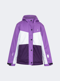 Oil&Gaz Comfortable Kids-Girls Skiing Ski Jacket Purple/White