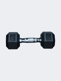 Irm-Fitness Factory Hex Rubber Dumbbell 6 Kg Fitness Weights Black