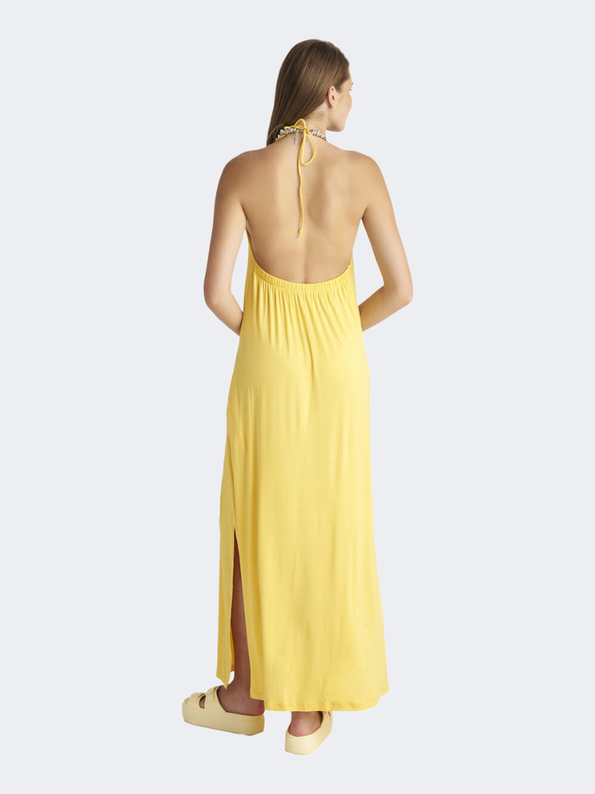 Blu4U Rasta Women Beach Dress Yellow