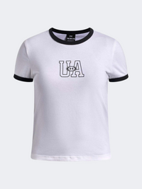 Under Armour Ringer Girls Lifestyle T-Shirt White/Black