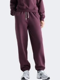 New Balance Athletics French Terry Women Lifestyle Pant Cherry Leather