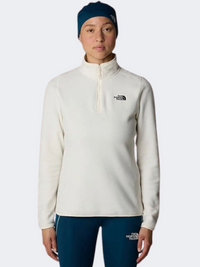 The North Face 100 Glacier Women Skiing Fleece White Dune