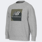 New Balance Boxed Stack Crew Men Lifestyle Sweatshirt Athletic Grey