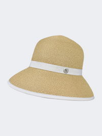 Stamion Elegant With Bow Women Beach Hat Natural/Black