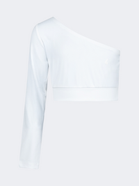 Oil&Gaz Off-Shoulder Kids-Girls Lifestyle Crop Top White