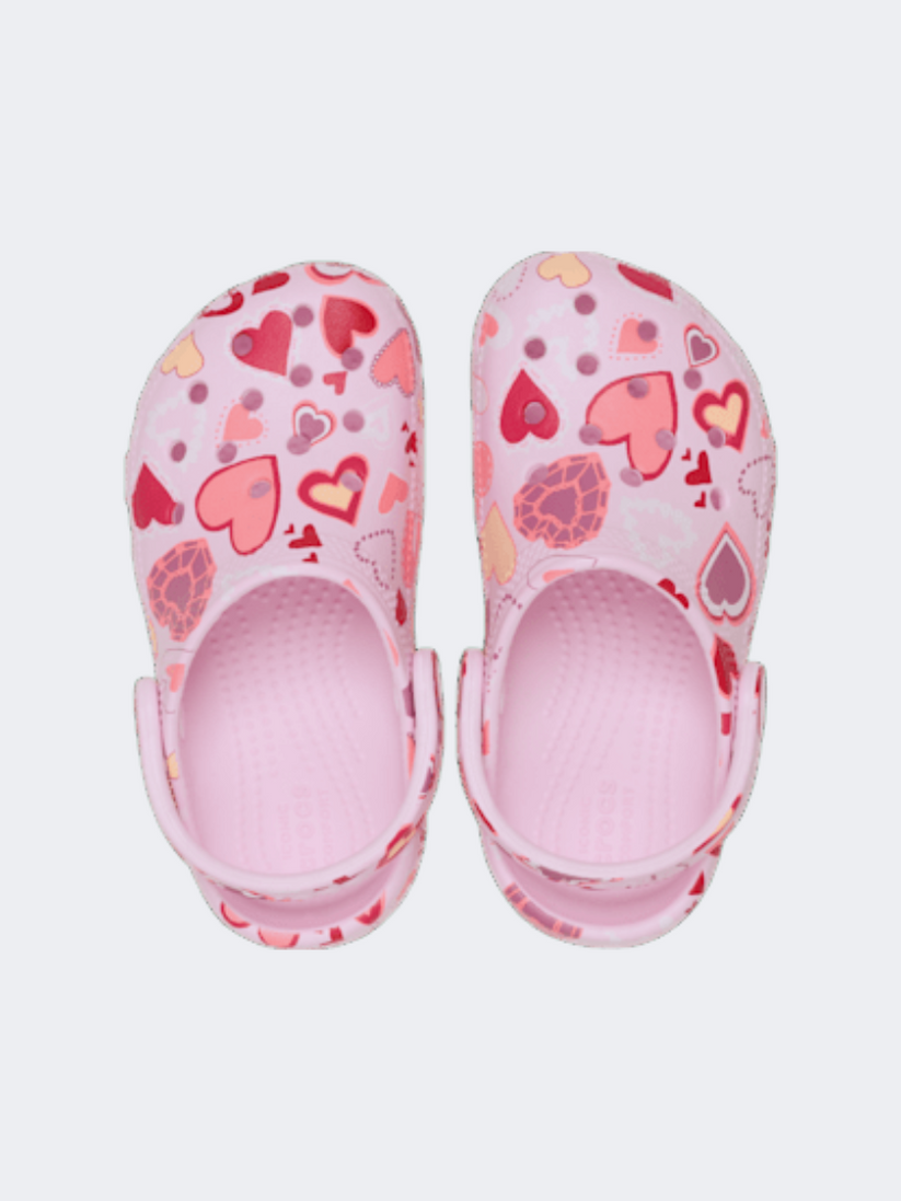 Crocs Classic Valentine Day Infant Lifestyle Clog Pink Milk/Hearts ...