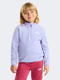 The North Face Glacier 1/4 Zip Pullover Girls Skiing Fleece Pale Plum