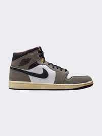 Nike Air Jordan 1 Mid SE Men Lifestyle Shoes White/Stone/Grey