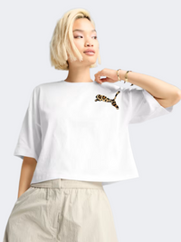 Puma Leo Luxe Women Lifestyle T-Shirt White