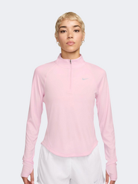 Nike Women Tempo Swoosh Run Dri-FIT 1/4-Zip Top Pink Foam/White