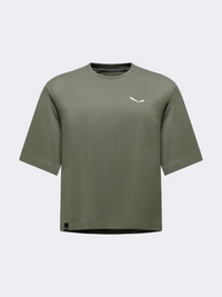 Salewa Eagle Loose Women Hiking T-Shirt Faded Green