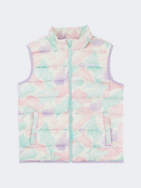 Erke Down Waistcoat Kids-Girls Training Vest Light Green/Pink