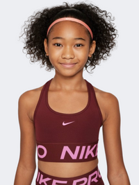 Nike Swoosh Pro Girls Lifestyle Bra Dark Red/Pink