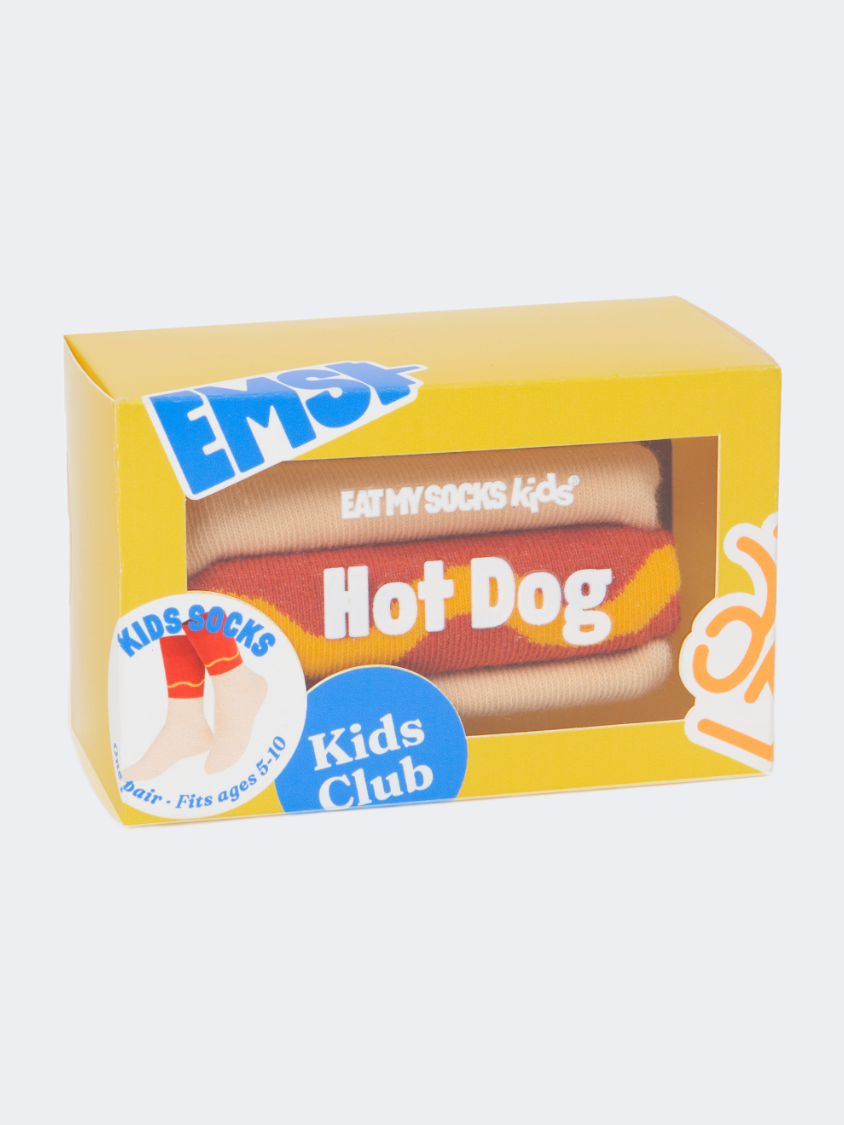 Eat My Socks Hot Dog Kids-Unisex Lifestyle Sock Multicolor