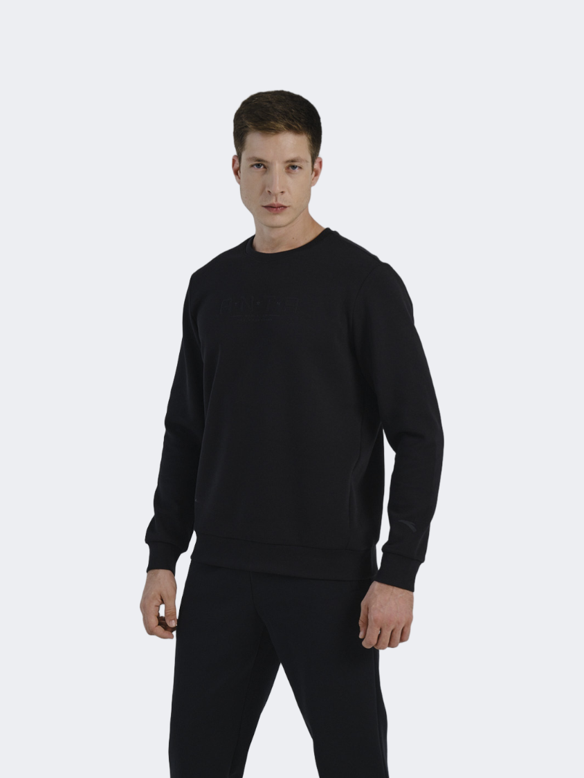 Anta Men Training Sweatshirt Black