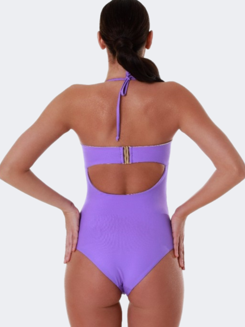 Bluepoint Solids Women Beach Monokini Purple