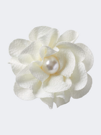 Crocs Fabric Flower With Pearl Unisex Lifestyle Pins White