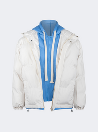 Oil And Gaz Hooded Unisex Lifestyle Puffer Jacket Khaki