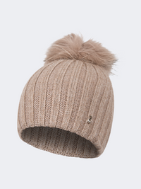 Oil And Gaz Ribbed Women Lifestyle Pom Beanie Khaki