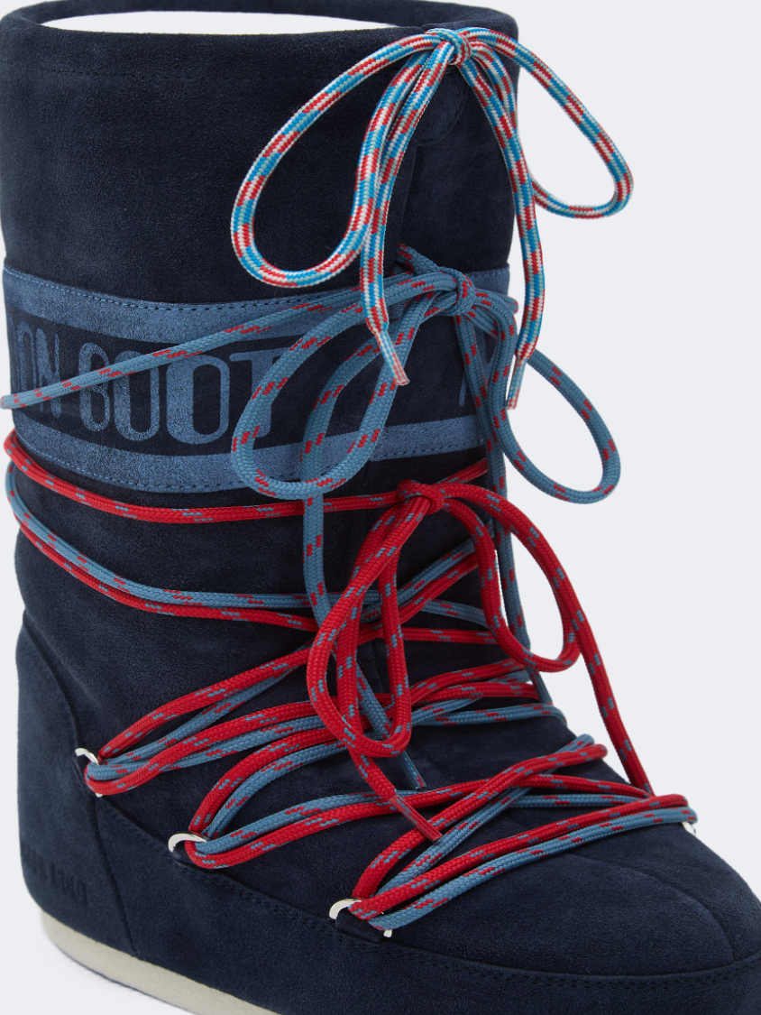 Moonboot Icon Suede Unisex After Ski Boot Blue Navy