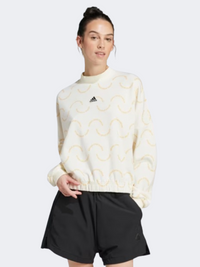 Adidas Resort Graphic Women Sportswear Sweatshirt Off White/Semi Spark