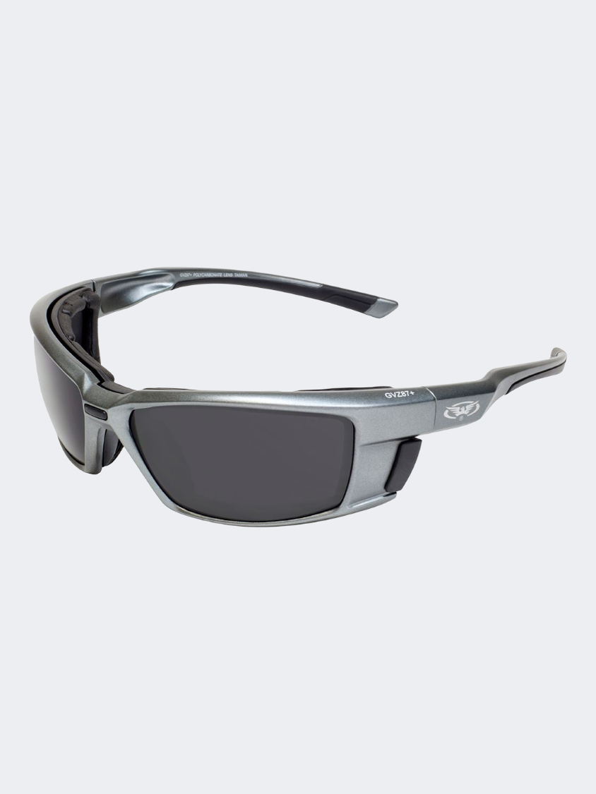 Global Vision Eyedefender Charcoal Metallic Temples Smoke Lenses Unisex Lifestyle Sunglasses Grey