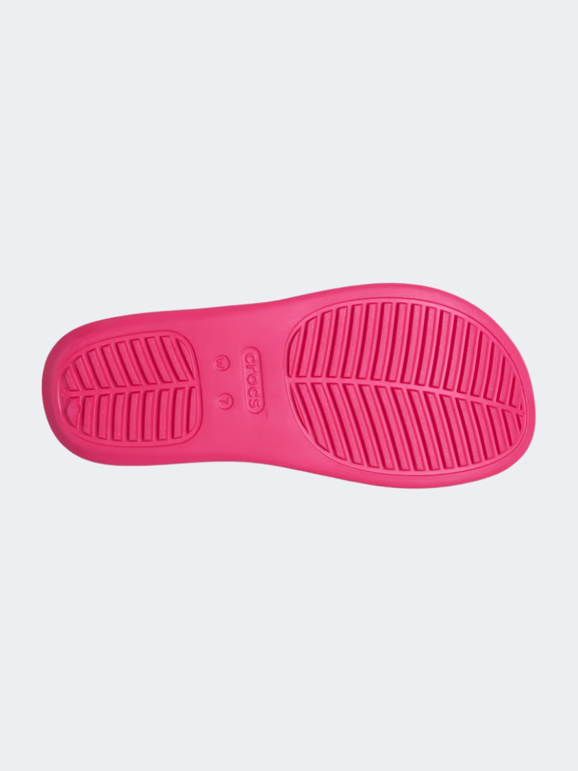 Crocs Getaway Platform Toe Loop Women Lifestyle Slippers Dragon Fruit