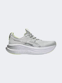 Asics Gel Nimbus 28 Platinum Women Running Shoes Platinum/Glow Green