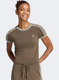 Adidas Knitted Firebird Women Originals T-Shirt Branch/Silver Pebble