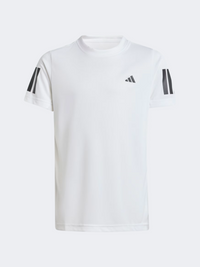 Adidas Club Tennis 3-Stripes Kids-Boys Tennis T-Shirt White