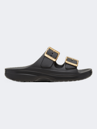 Crocs Metallic Buckle Saturday Women Lifestyle Slippers Black