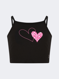 Oil&Gaz Stylish Kids-Girls Lifestyle Layered Crop Top Black/White