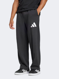Adidas Essentials Wide Leg 3 Bar Logo Men Sportswear Pant Black/White