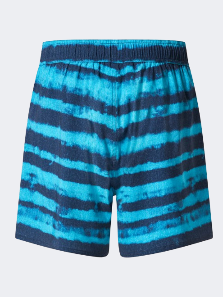 Oakley Blur Stripes Rc 16 Inch Men Beach Swim Short Blue