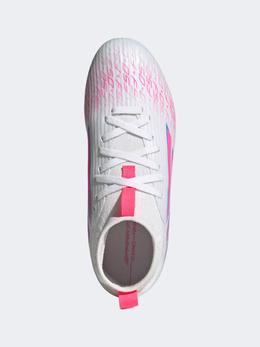 Adidas F50 Sparkfusion League Fg/Ag Kids Football Shoes White/Lucid Pink