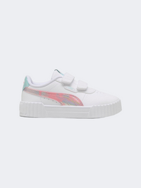 Puma Carina 3 Space Belle V Girls Lifestyle Shoes White/Pink
