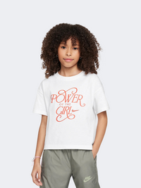 Nike Sportswear Power Girls Lifestyle T-Shirt White