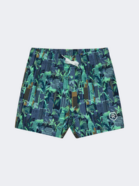 Color Kids Aop Boys Swim Short Cabbage Green