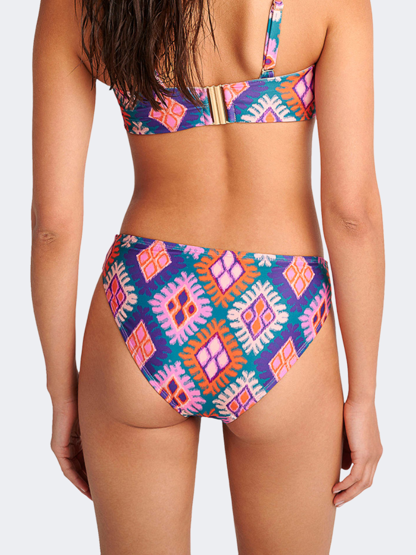 Blu 4U Diamond Frame Hipster Swimwear Bikini Brief Women Beach Slip Pink
