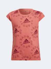 Adidas Logo Essentials Girls Lifestyle T-Shirt Semi Turbo