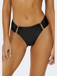 Pq Swim Nightfall Detail Fanned Bottoms Women Beach Slip Black