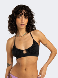 Billabong Sol Searcher Nikki Halter Women Beach Bra Black Pebble