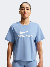 Nike Df 365 Pro Loose Women Training T-Shirt Work Blue/White