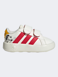 Adidas Disney Mickey Mouse Grand Court Infant-Boys Sportswear Shoes White/Red