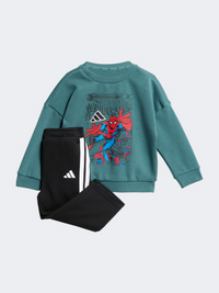 Adidas Marvel Spider-Man Jogger Baby-Boys Sportswear Set Teal/White