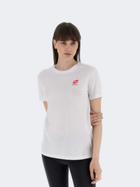 Lotto Smart Og Women Lifestyle T-Shirt Bright White/Fuchsia