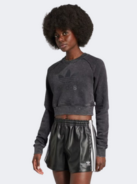 Adidas Washed Women Originals Sweatshirt Black